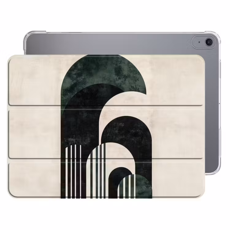iPad hoes - Bogen - Donkergroen - Lijnen — 1
