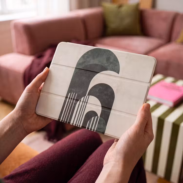iPad hoes - Bogen - Donkergroen - Lijnen — 4