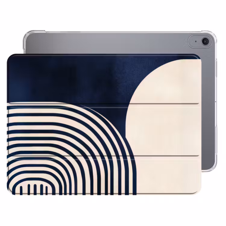 iPad hoes - Donkerblauw - Abstract - Lijnen — 1