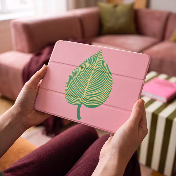 iPad hoes - Illustratie - Blad - Minimalistisch - Groen — 4