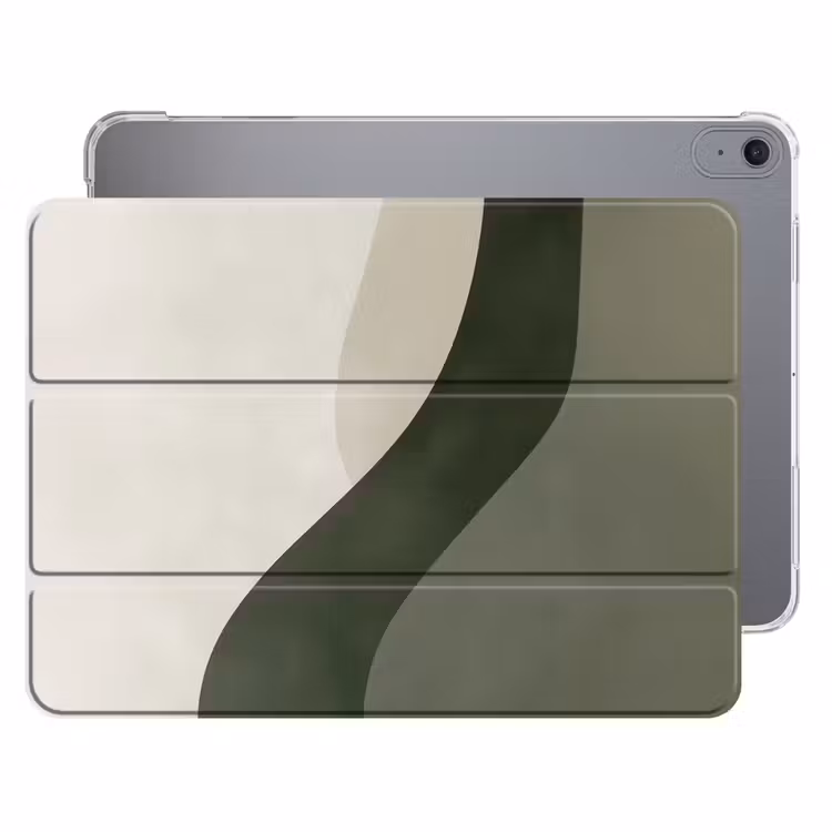 iPad hoes - Japandi - Groen - Abstract - Modern — 1