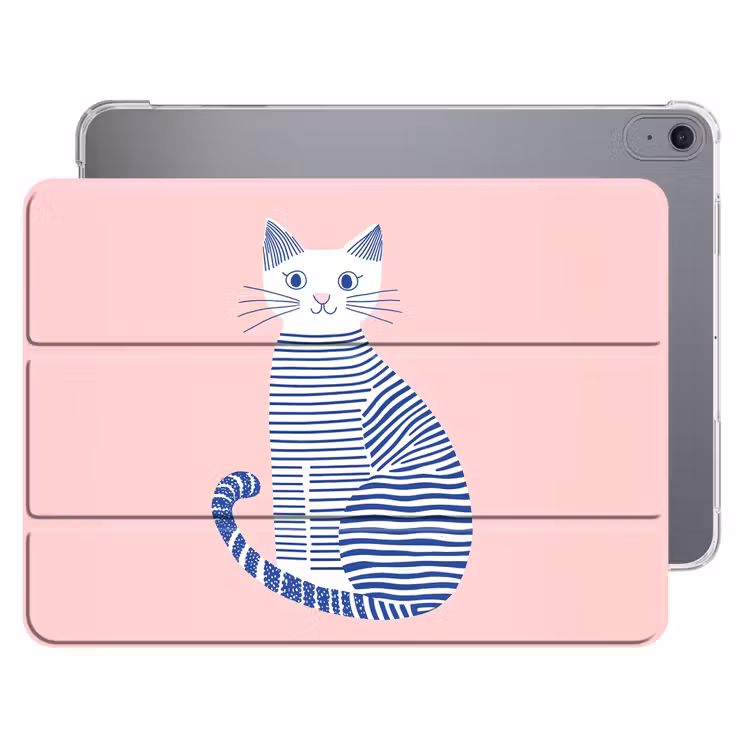 iPad hoes - Kat - Illustratie - Minimalistisch - Roze — 1