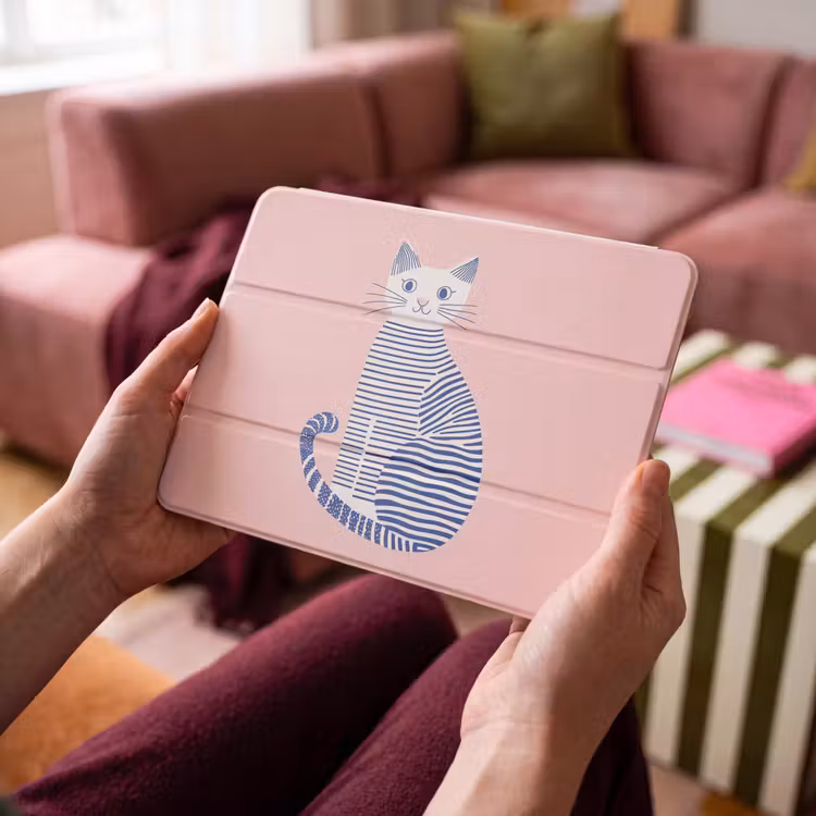 iPad hoes - Kat - Illustratie - Minimalistisch - Roze — 4