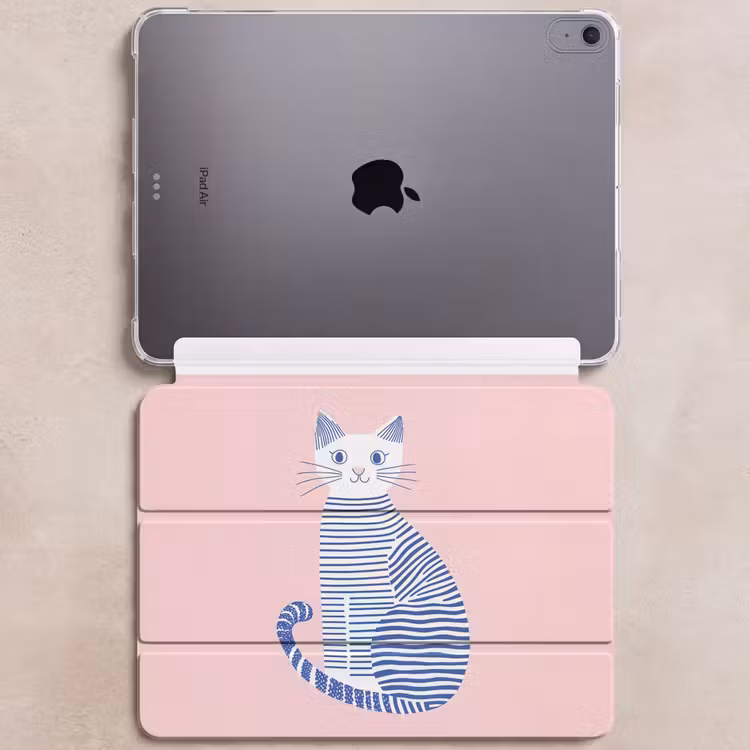 iPad hoes - Kat - Illustratie - Minimalistisch - Roze — 6