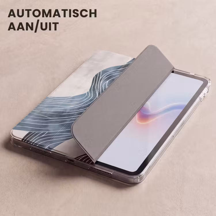 iPad hoes - Lijnen - Golven - Abstract - Grijs — 5