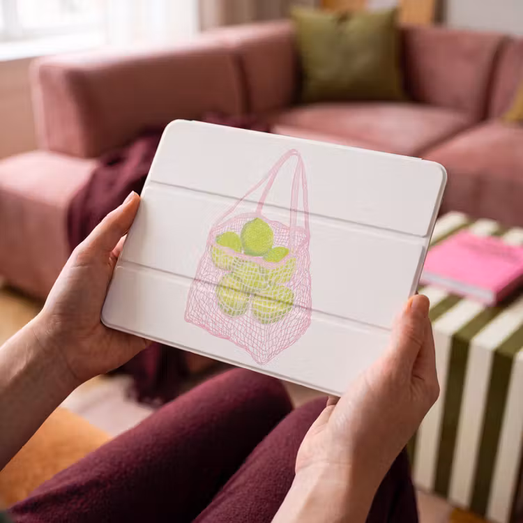 iPad hoes - Netzakje - Roze - Illustratie - Limoenen — 4