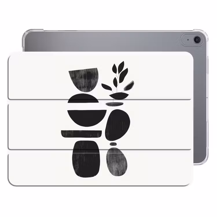 iPad hoes - Japandi - Zwart - Abstract — 1