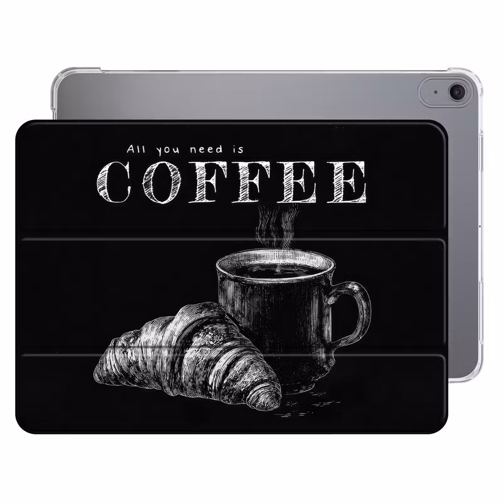iPad hoes - Koffie - Croissant - Tekst — 1