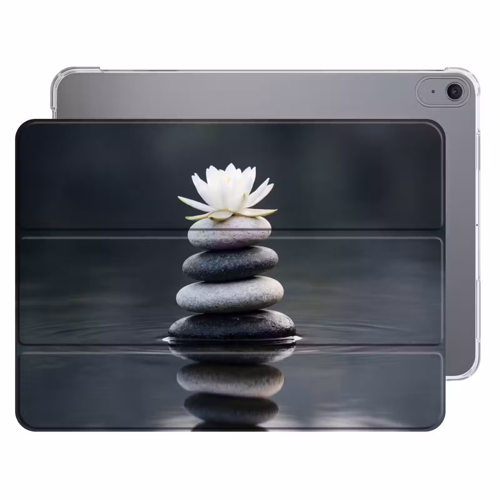 iPad hoes - Stenen - Lotus - Grijs — 1