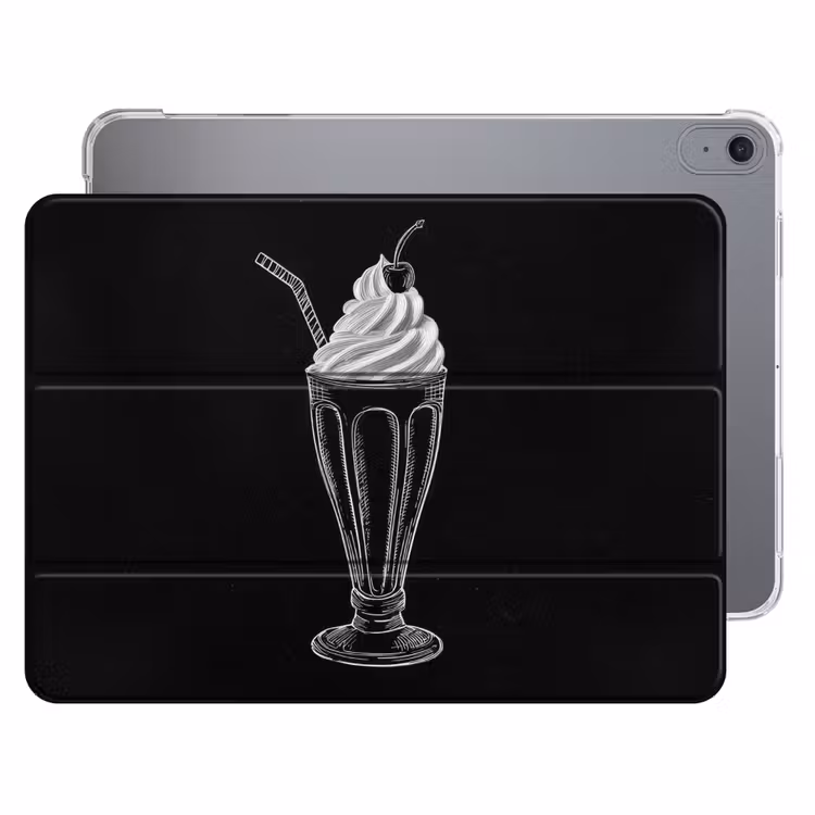 iPad hoes - Ijscoupe - Kers - Krijtstijl - Slagroom — 1