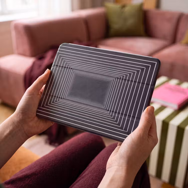 iPad hoes - Lijnen - Hypnotiserend - Zwart — 4