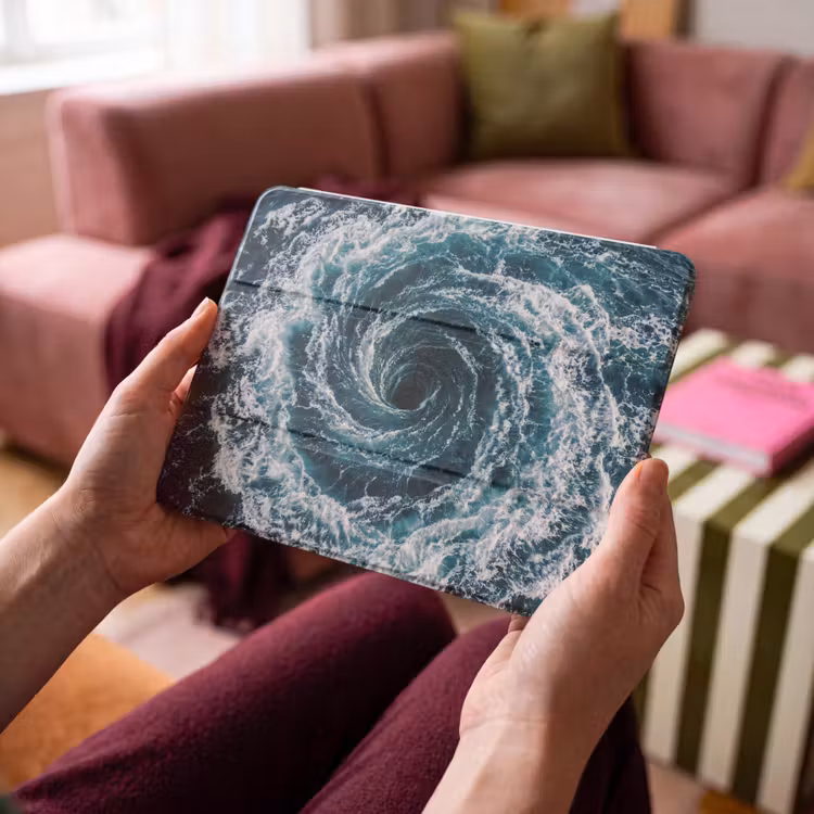iPad hoes - Oceaan - Blauw - Draaikolk — 4
