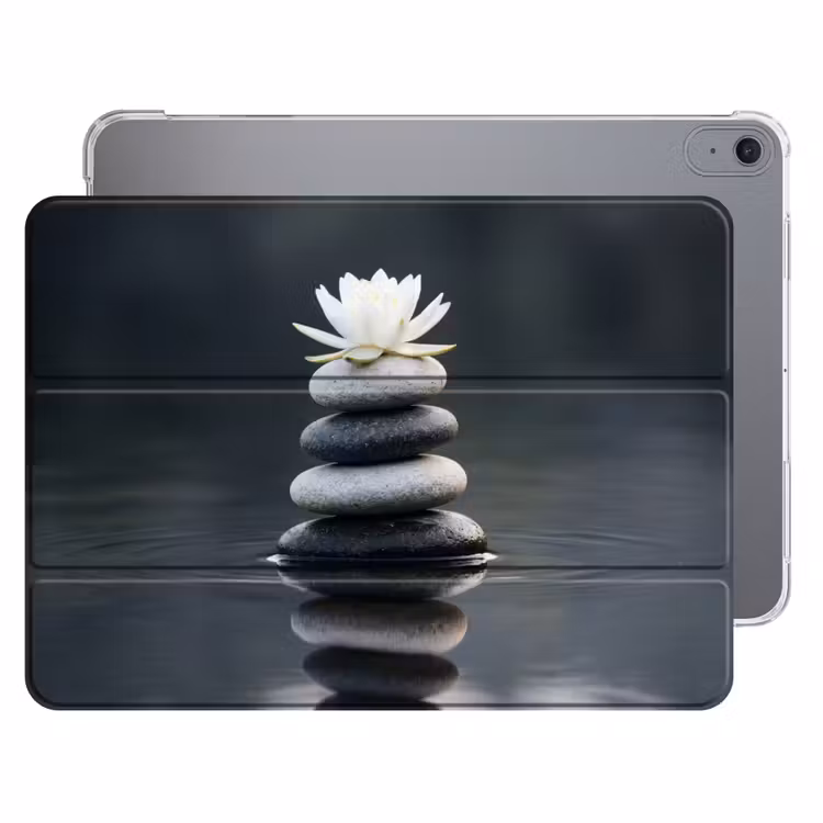 iPad hoes - Stenen - Lotus - Grijs — 1