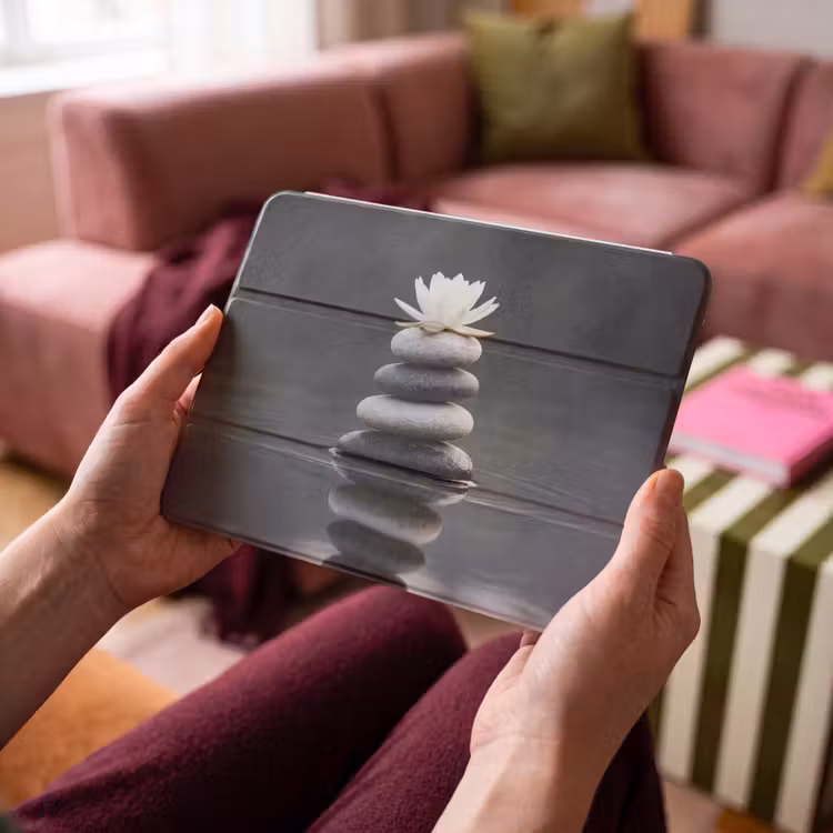 iPad hoes - Stenen - Lotus - Grijs — 4