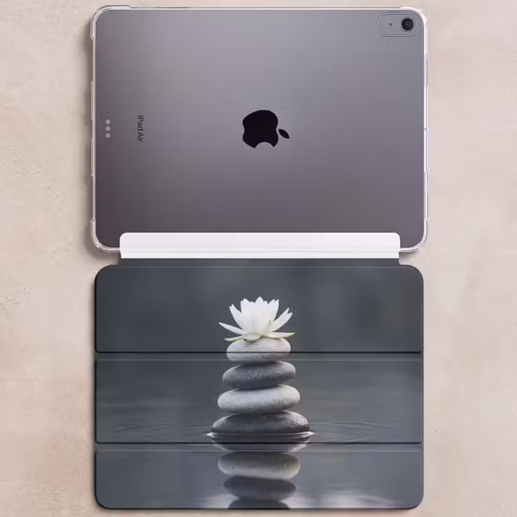 iPad hoes - Stenen - Lotus - Grijs — 6