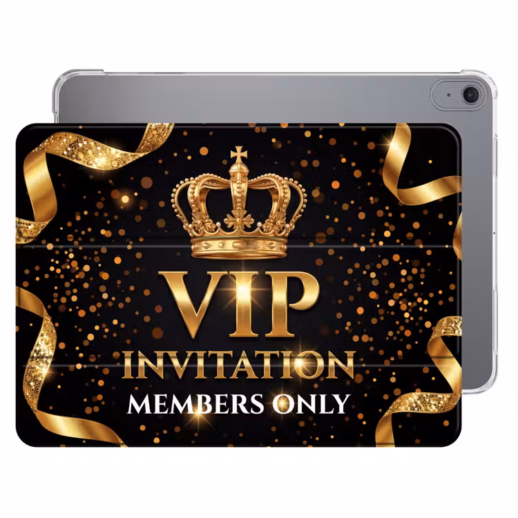 iPad hoes - Uitnodiging - VIP - Kroon - Goud — 1