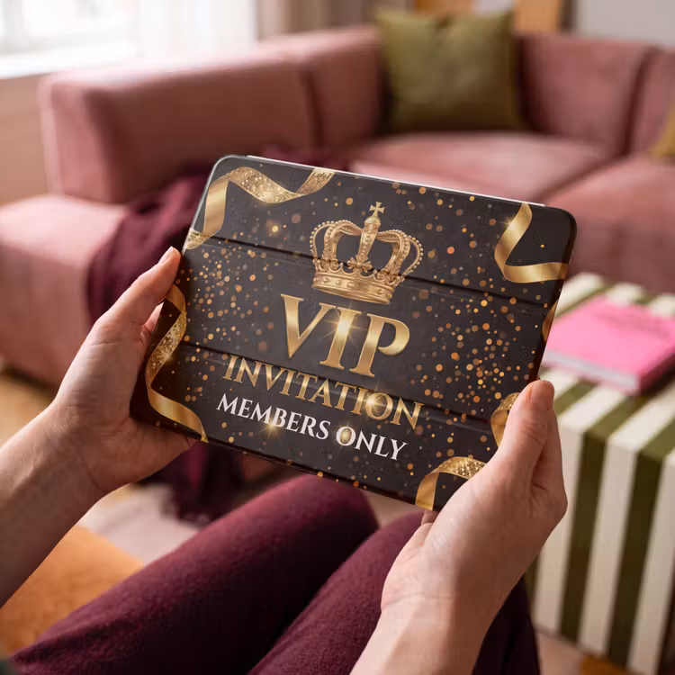iPad hoes - Uitnodiging - VIP - Kroon - Goud — 4