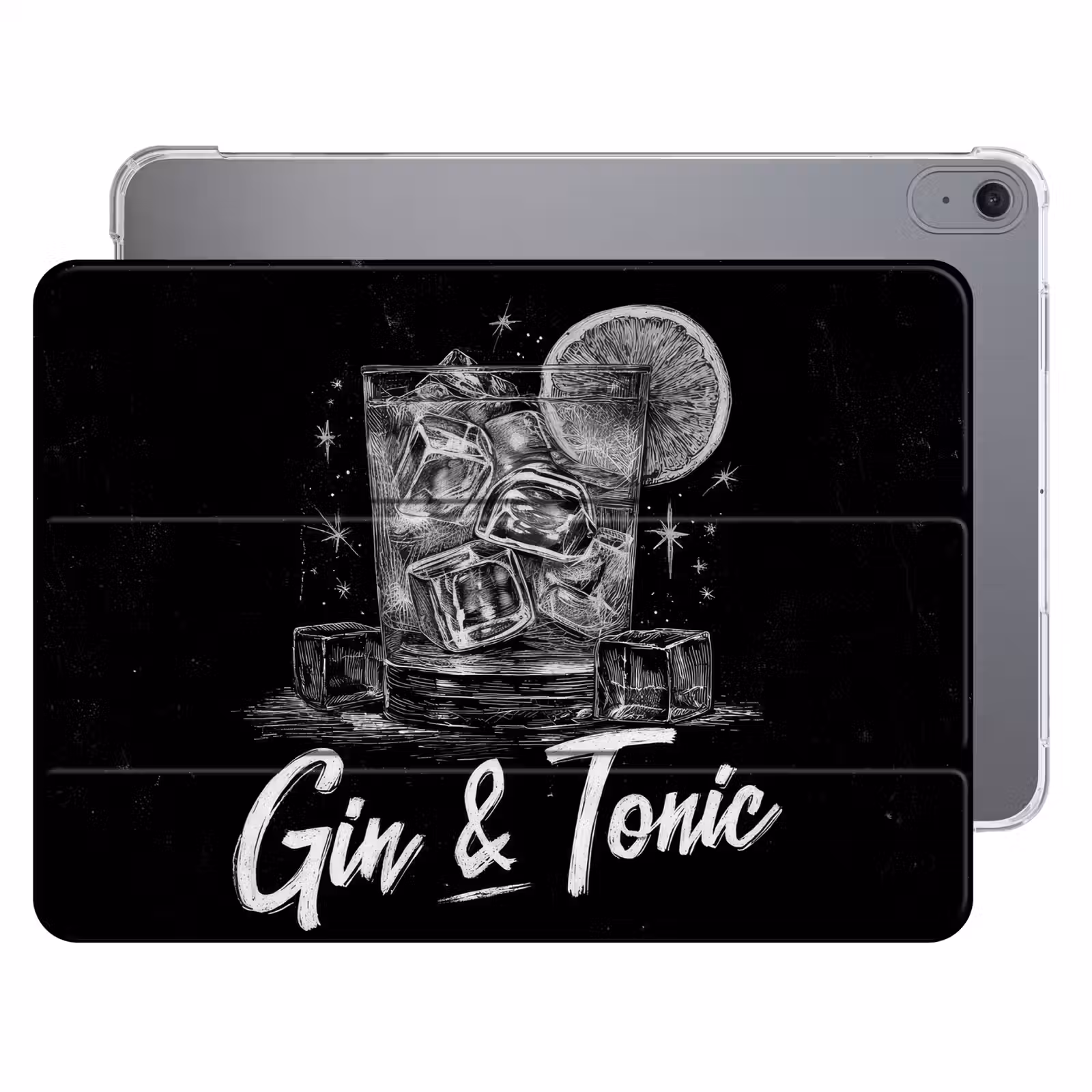 iPad hoes - Gin en tonic - Glas - Limoen - Ijsblokjes — 1