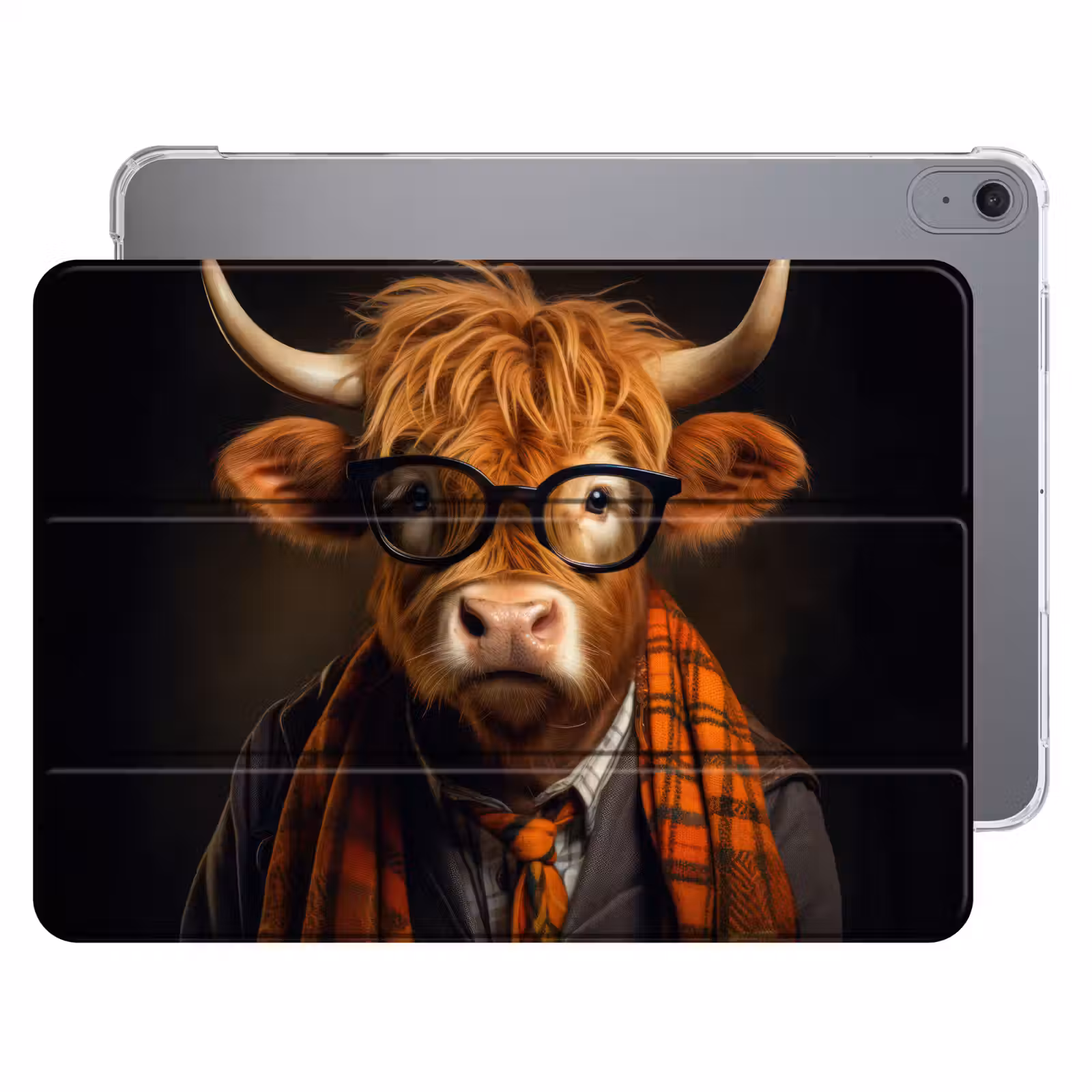 iPad hoes - Schotse hooglander - Bril - Sjaal - Dier — 1