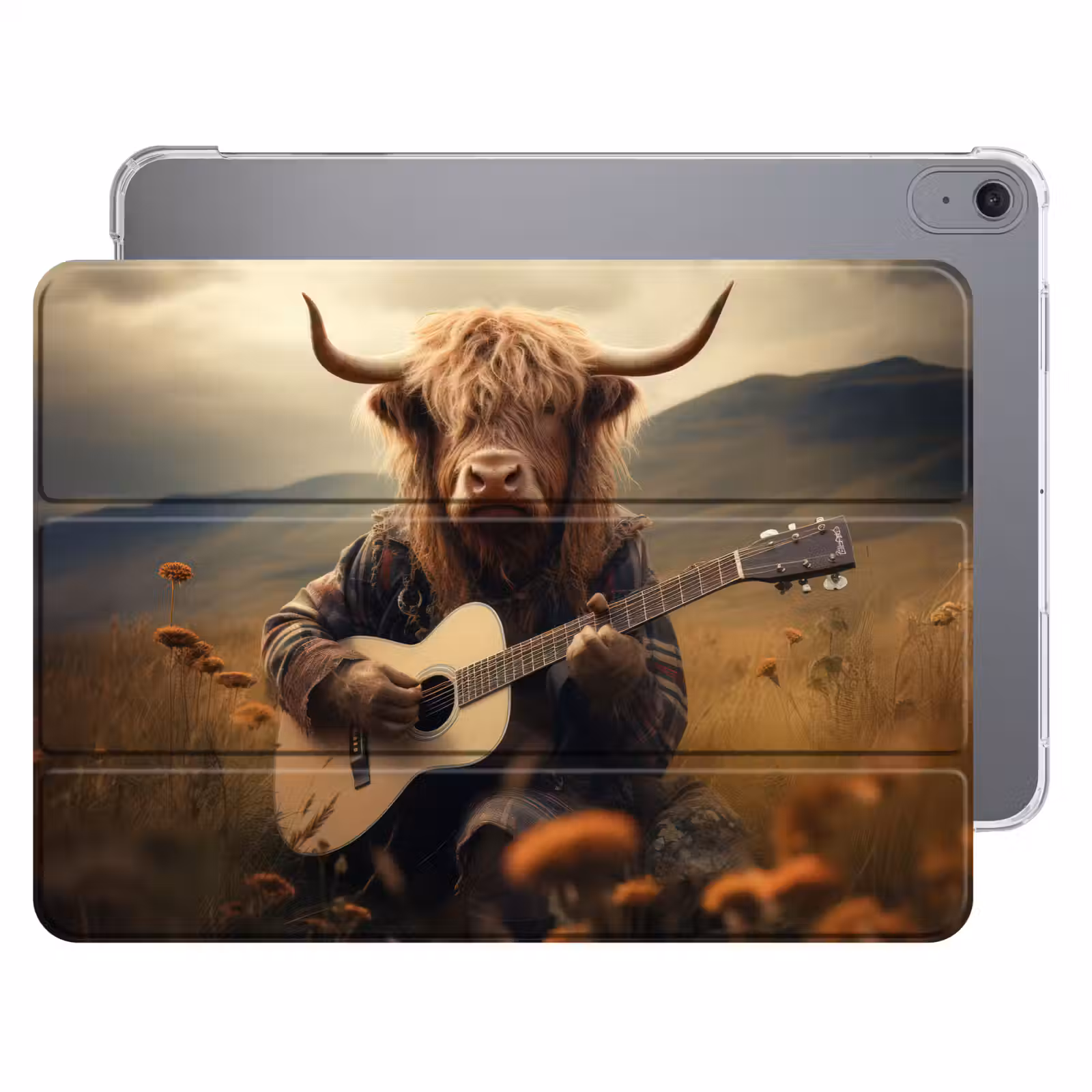 iPad hoes - Schotse hooglander - Gitaar - Bloemen - Bergen — 1