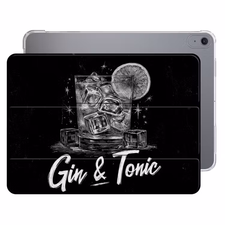 iPad hoes - Gin en tonic - Glas - Limoen - Ijsblokjes — 1