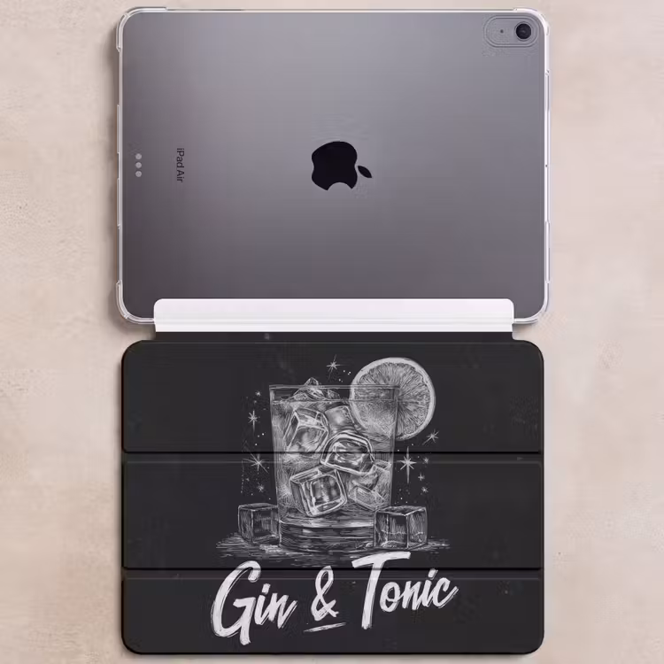iPad hoes - Gin en tonic - Glas - Limoen - Ijsblokjes — 6