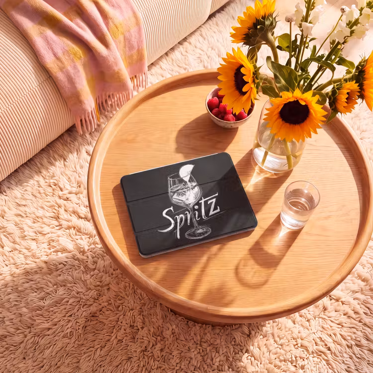 iPad hoes - Glas spritz - Krijtletters - Ijsblokjes - Citroen — 2