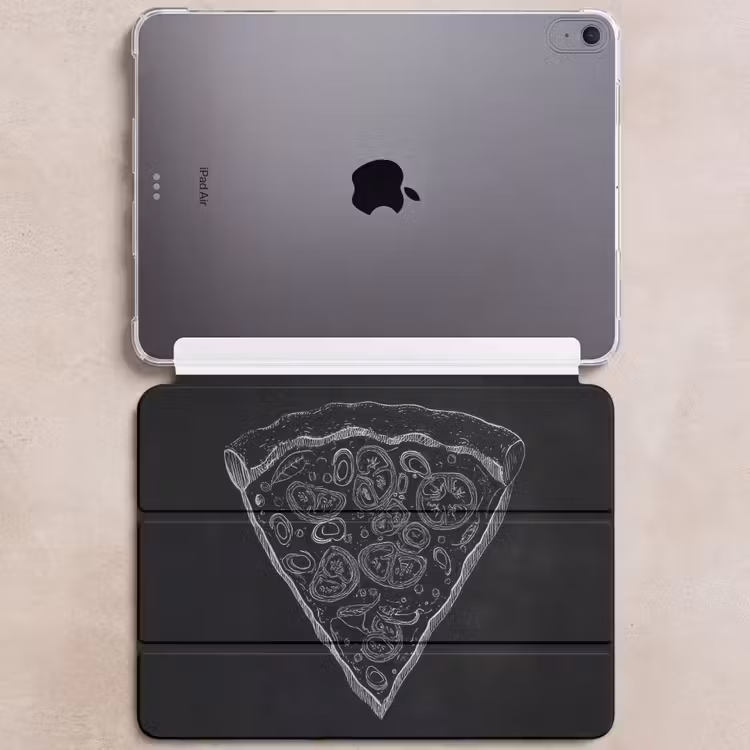 iPad hoes - Pizzapunt - Toppings - Krijttekening — 6
