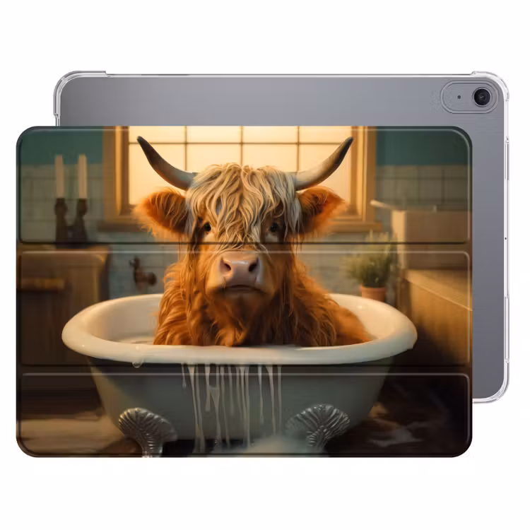iPad hoes - Schotse hooglander - Bad - Badkamer — 1