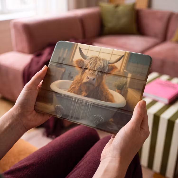 iPad hoes - Schotse hooglander - Bad - Badkamer — 4