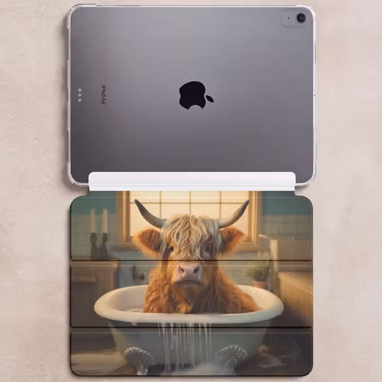 iPad hoes - Schotse hooglander - Bad - Badkamer — 6