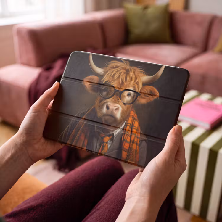 iPad hoes - Schotse hooglander - Bril - Sjaal - Dier — 4