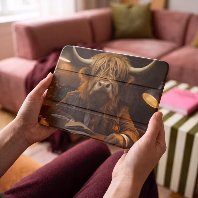 iPad hoes - Schotse hooglander - Dier - Pak - Bureau — 4