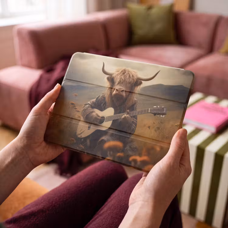 iPad hoes - Schotse hooglander - Gitaar - Bloemen - Bergen — 4