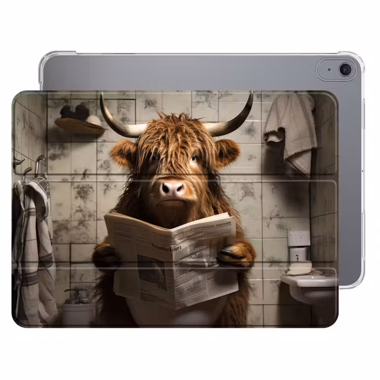 iPad hoes - Schotse hooglander - Toilet - Krant - Badkamer — 1