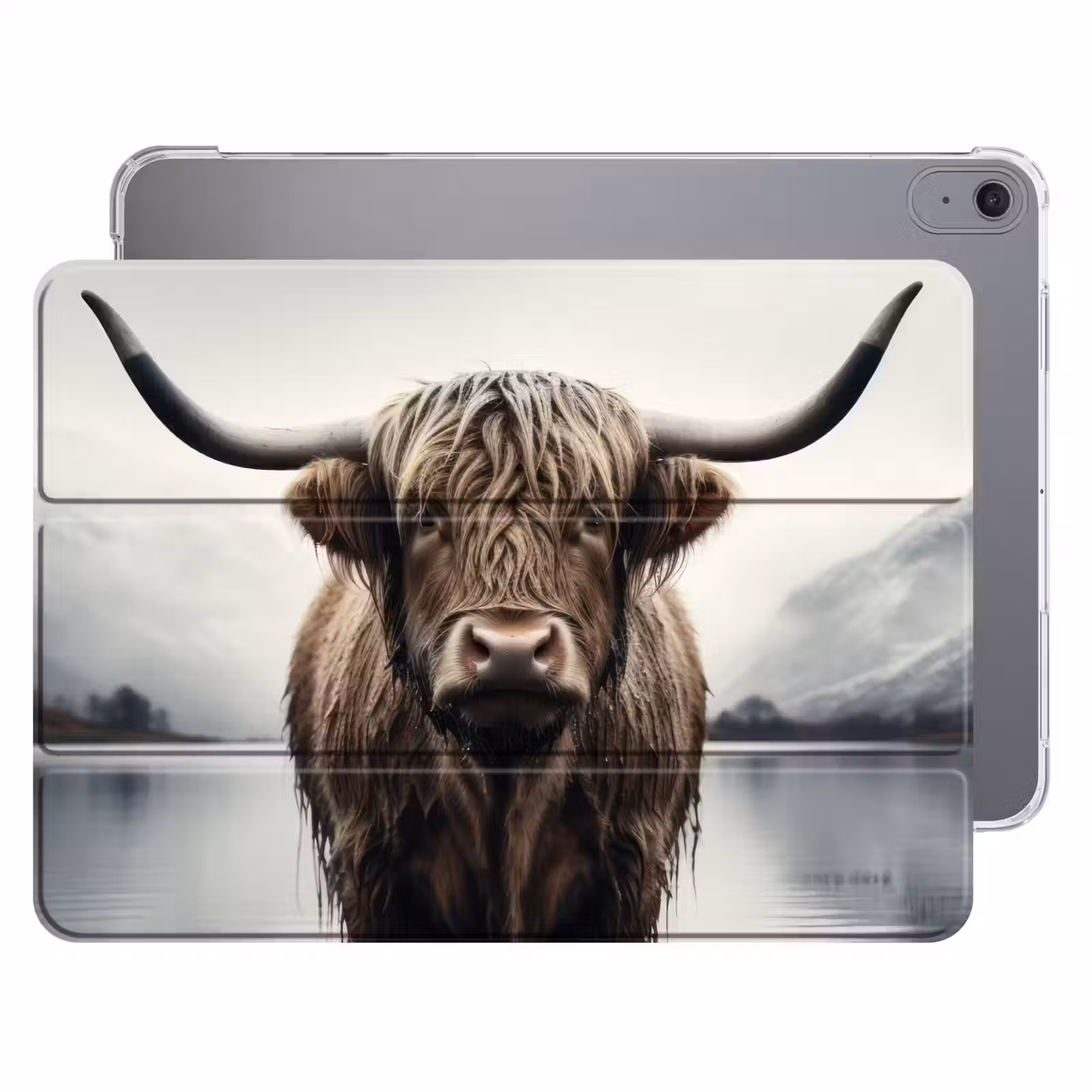 iPad hoes - Schotse hooglander - Water - Nat — 1