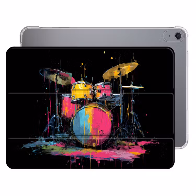iPad hoes - Drumstel - Kleurrijk - Verf - Levendig — 1