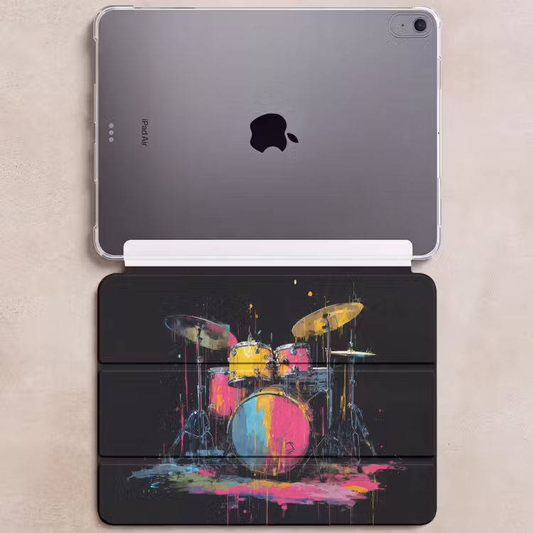 iPad hoes - Drumstel - Kleurrijk - Verf - Levendig — 6