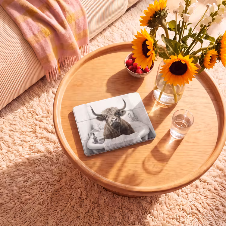 iPad hoes - Schotse hooglander - Badkuip - Badkamer - Krant — 2