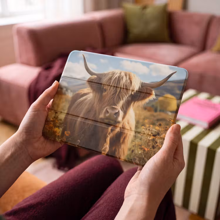 iPad hoes - Schotse hooglander - Bloemen - Hoorns - Wolken — 4