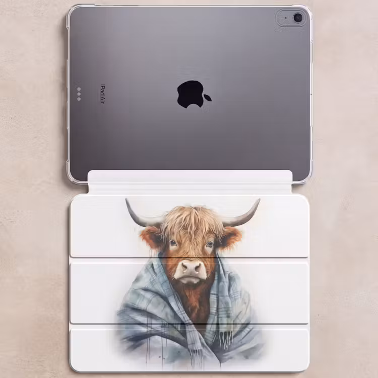 iPad hoes - Schotse hooglander - Deken - Wit — 6