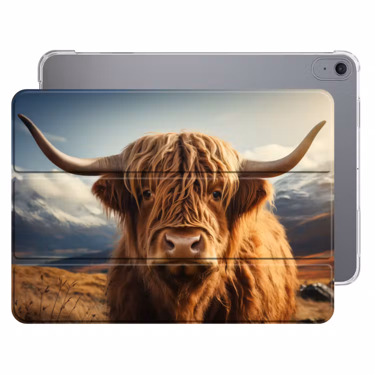 iPad hoes - Schotse hooglander - Hoorns - Bergen - Landschap — 1