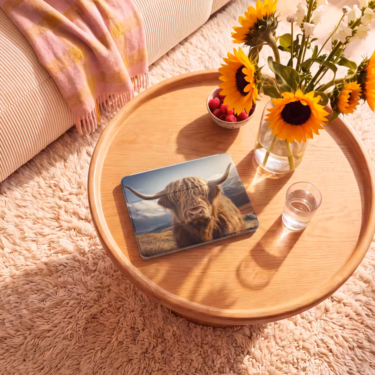 iPad hoes - Schotse hooglander - Hoorns - Bergen - Landschap — 2