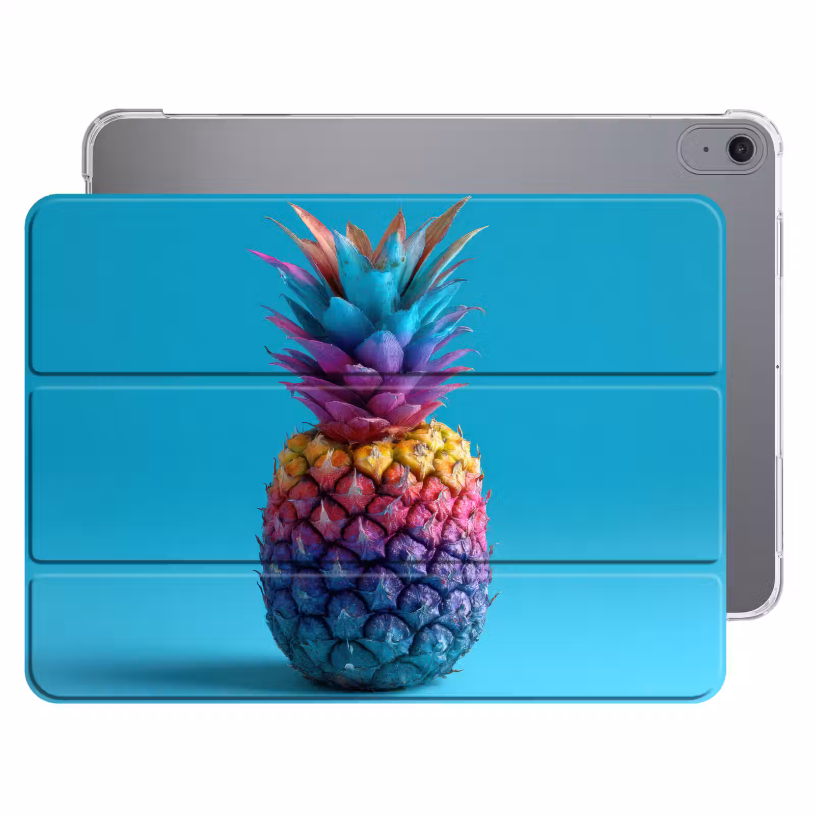 iPad hoes - Ananas - Regenboog - Blauw - Popart — 1