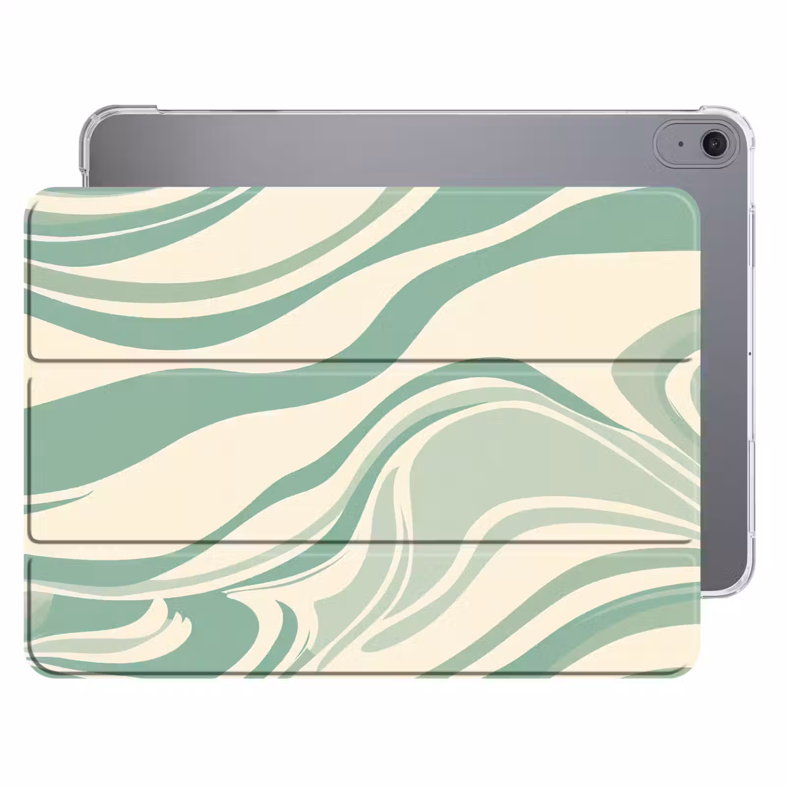 iPad hoes - Organische lijnen - Mintgroen - Marmer — 1