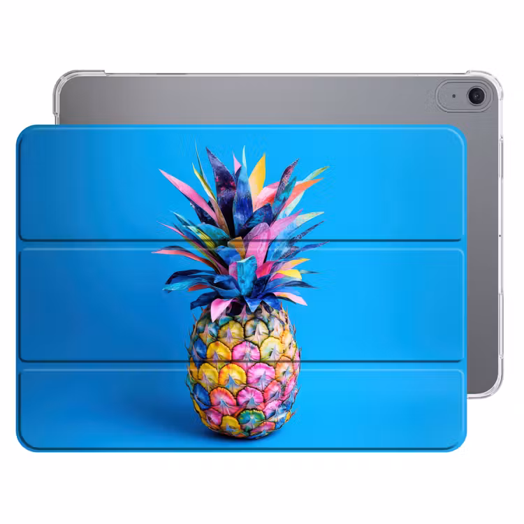 iPad hoes - Ananas - Blauw - Tropisch - Vrolijk — 1