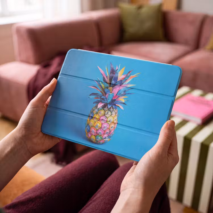 iPad hoes - Ananas - Blauw - Tropisch - Vrolijk — 4