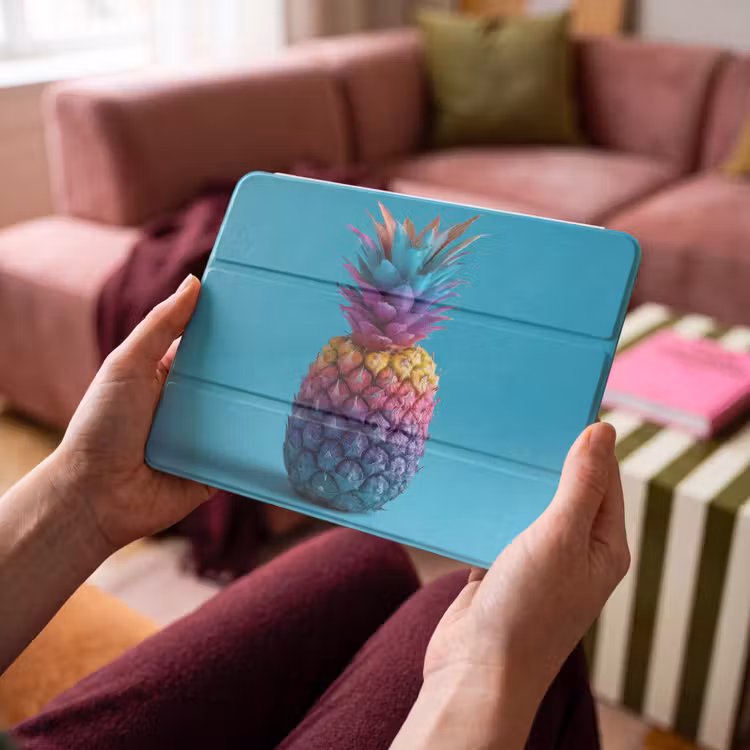 iPad hoes - Ananas - Regenboog - Blauw - Popart — 4