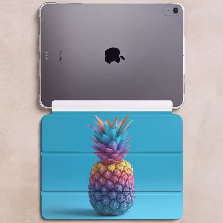 iPad hoes - Ananas - Regenboog - Blauw - Popart — 6