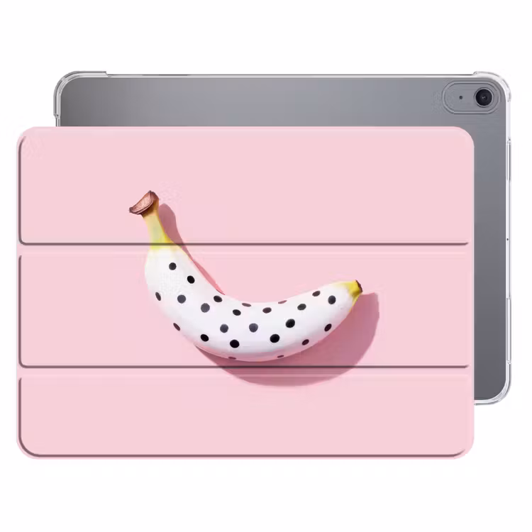 iPad hoes - Banaan - Stippen - roze — 1